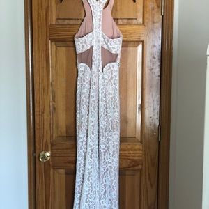 White/Cream Lace Formal Dress size 1